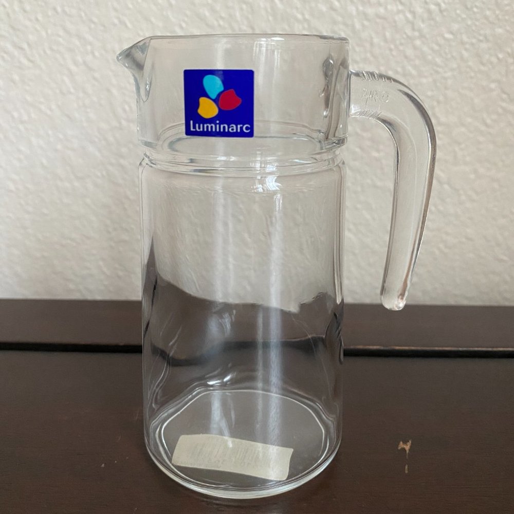 Luminarc Glass Pitcher Creamer 5" Tall Made in France NWT